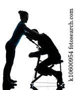 massage therapy with chair