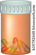 Medical container with pills Medical container with pills
