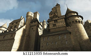 medieval, castelo, paredes