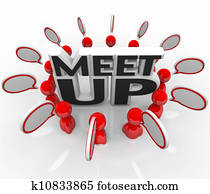 meet-up, 말하고 있는 사람, 특수한 모임, 연설, 거품