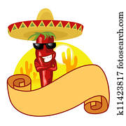 mexican hot chili label mexican hot chili label
