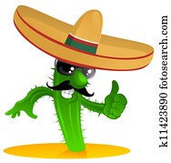 mexicano, fresco, cacto