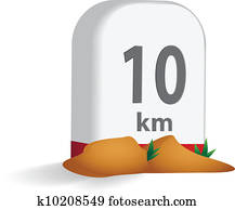 Milestone in the mountains