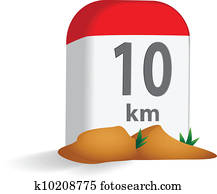 Milestone in the mountains