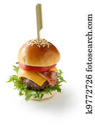 mini hamburger with toothpick mini hamburger with toothpick