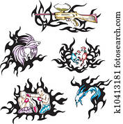 Miscellaneous flame tattoos Miscellaneous flame tattoos