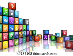Mobile applications concept Mobile applications concept