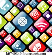 Mobile phone app icon background Mobile phone app icon background