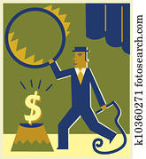 Money going through a ring of fire