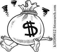 Money problems vector