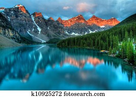 Moraine Lake Sunrise Colorful Landscape Moraine Lake Sunrise Colorful Landscape