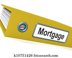 Mortgage Computer Key Showing Real Estate Borrowing