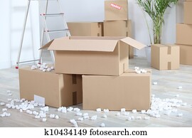 Moving with cardboard Moving with cardboard