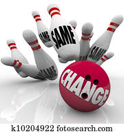 mudança, bola fazendo rolar, greve, agitação, cima, para, adaptando