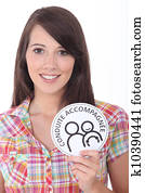 mulher jovem, aprendizagem, como, dirigir