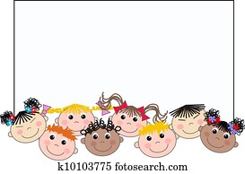 mélangé ethnique, enfants