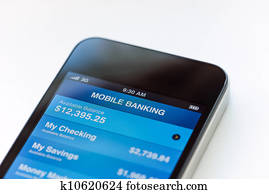 móvel, operação bancária, ligado, móvel, smartphone