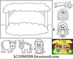 nativity color cut and paste nativity color cut and paste