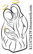 Nativity scene silhouette vector Nativity scene silhouette vector