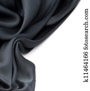 Natural Black Silk Over White 