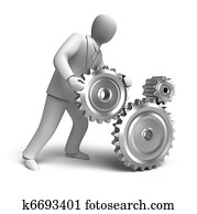 negócio, engenharia, em, progresso