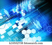 negócio, rede, futuro, fundo