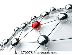 networking, e, internet, conceito