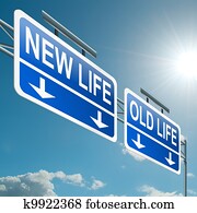 New or old life. New or old life.
