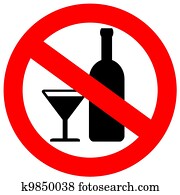 No alcohol sign No alcohol sign