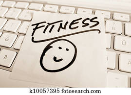 note on computer keyboard: fitness