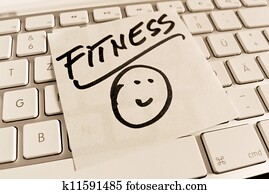 note on computer keyboard: fitness