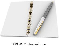  Notebook and pen