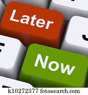 Now Or Later Keys Showing Delay Deadlines And Urgency Now Or Later Keys Showing Delay Deadlines And Urgency