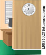 Office morning. vector