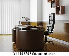 Office with furniture and window