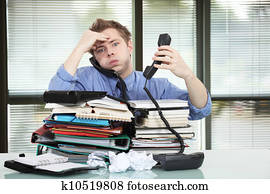 Office worker overworked Office worker overworked