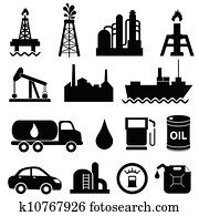 Oil industry icon set Oil industry icon set