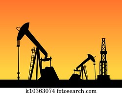 Oil rig and pump Oil rig and pump