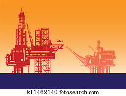 Oil rigs. Oil rigs.