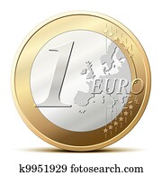 One Euro coin One Euro coin