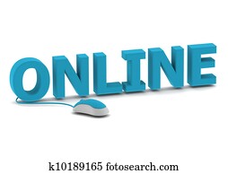 Online and computer mouse Online and computer mouse