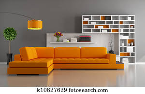 Orange and brown living room Orange and brown living room