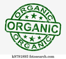 Organic Stamp Shows Natural Farm Food Organic Stamp Shows Natural Farm Food