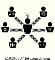 Organizational corporate teamwork