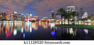 Orlando night panorama