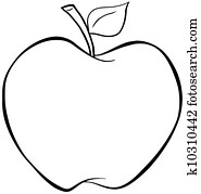 Outlined Apple Outlined Apple