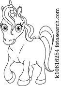 Outlined cute unicorn Outlined cute unicorn