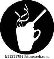 Paper glass with drink