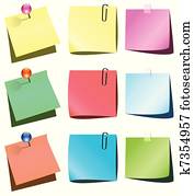 paper notes with push pin paper notes with push pin