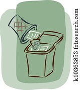 Recycle Bin Stock Illustration | k5995878 | Fotosearch